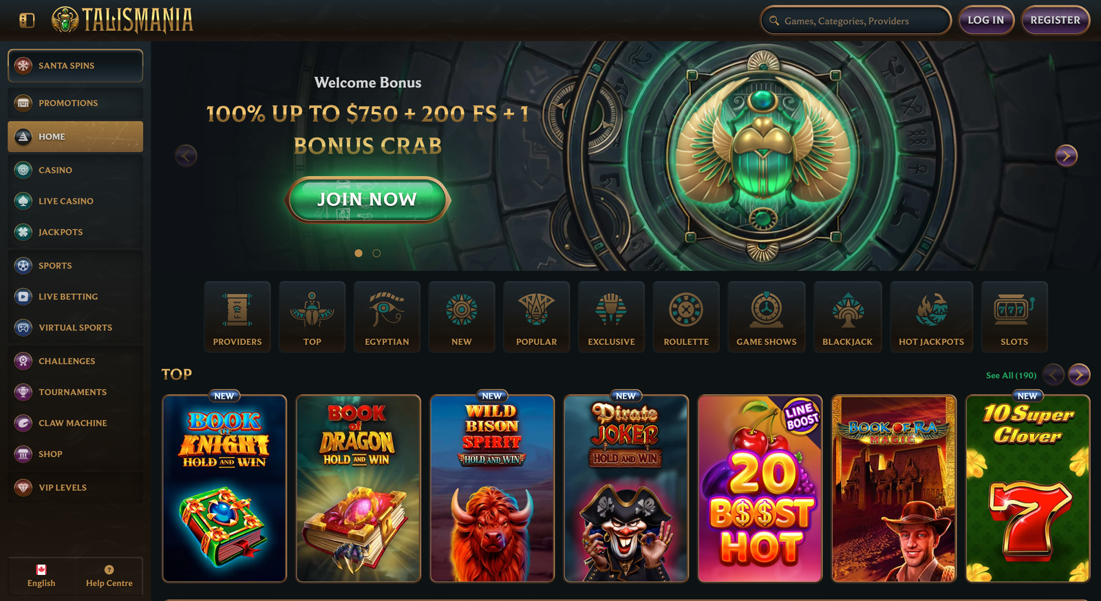 Talismania casino Canada