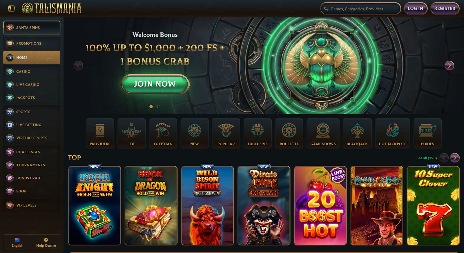 Talismania casino New Zealand